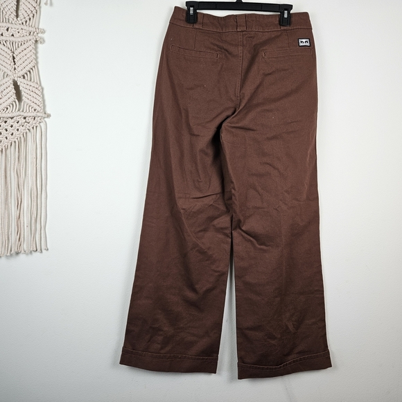 OBEY MILA Work Wide Leg Brown Pant Size 28 NWT - Picture 8 of 10
